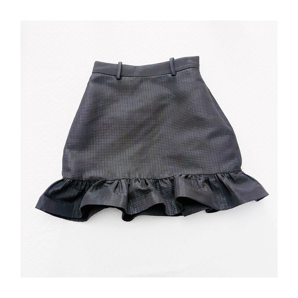 & Other Stories Black LA Atelier Black Flare Skirt SZ2 - Picture 1 of 7
